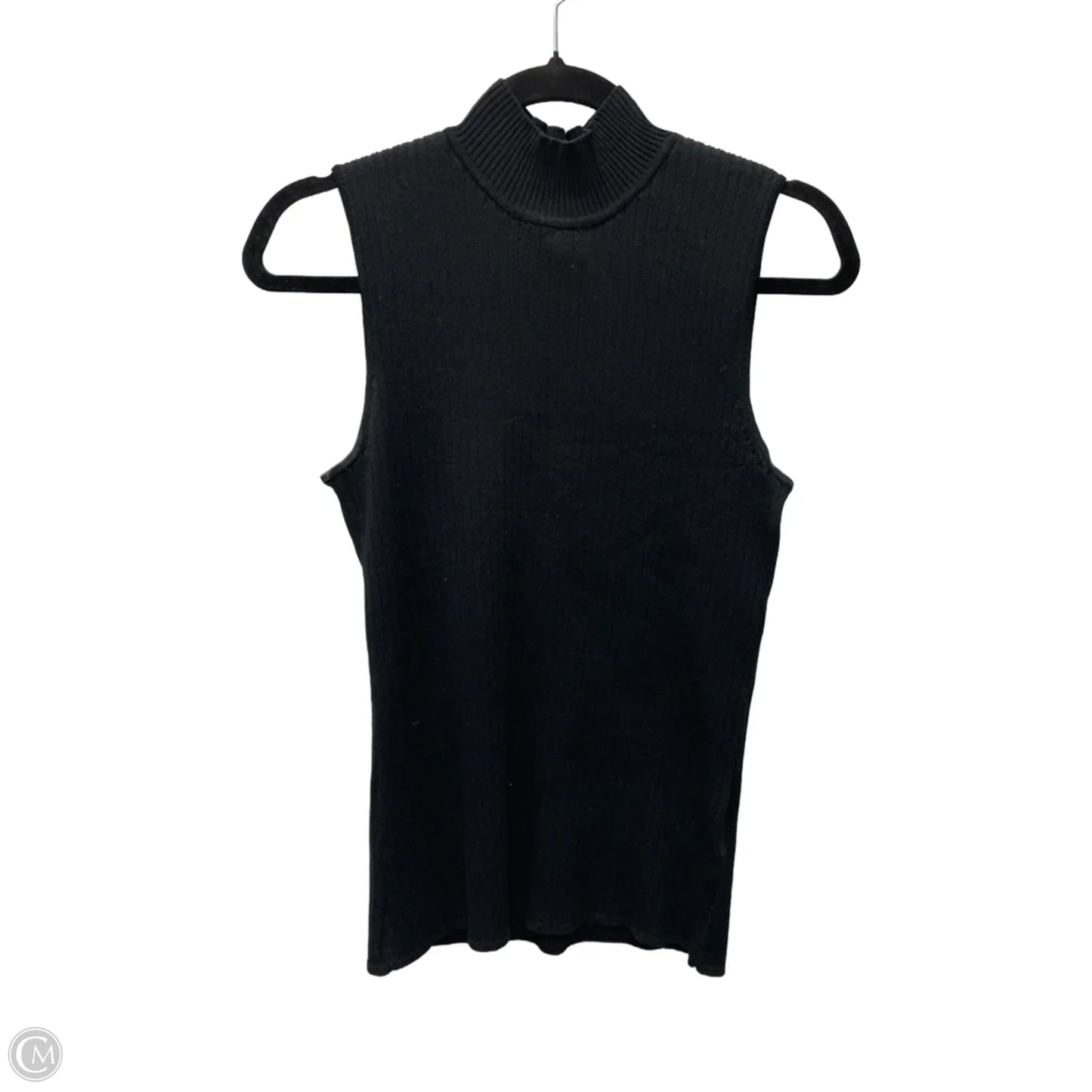 Sweater Short Sleeve By Clothes Mentor In Black, Size: M