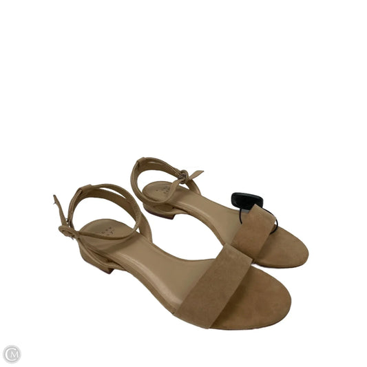 Sandals Heels Block By A New Day In Tan, Size: 8