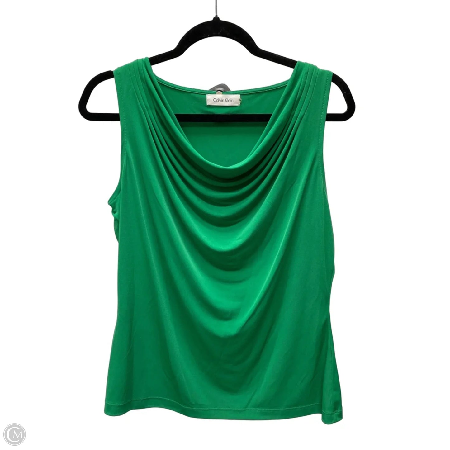 Blouse Sleeveless By Calvin Klein In Green, Size: M