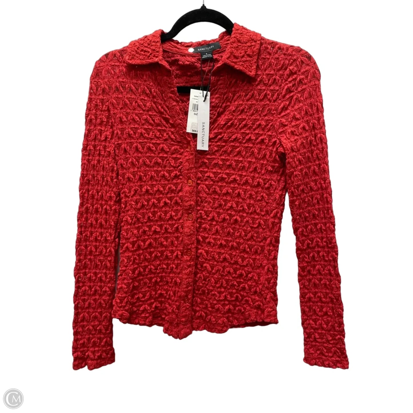 Blouse Long Sleeve By Sanctuary In Red, Size: S