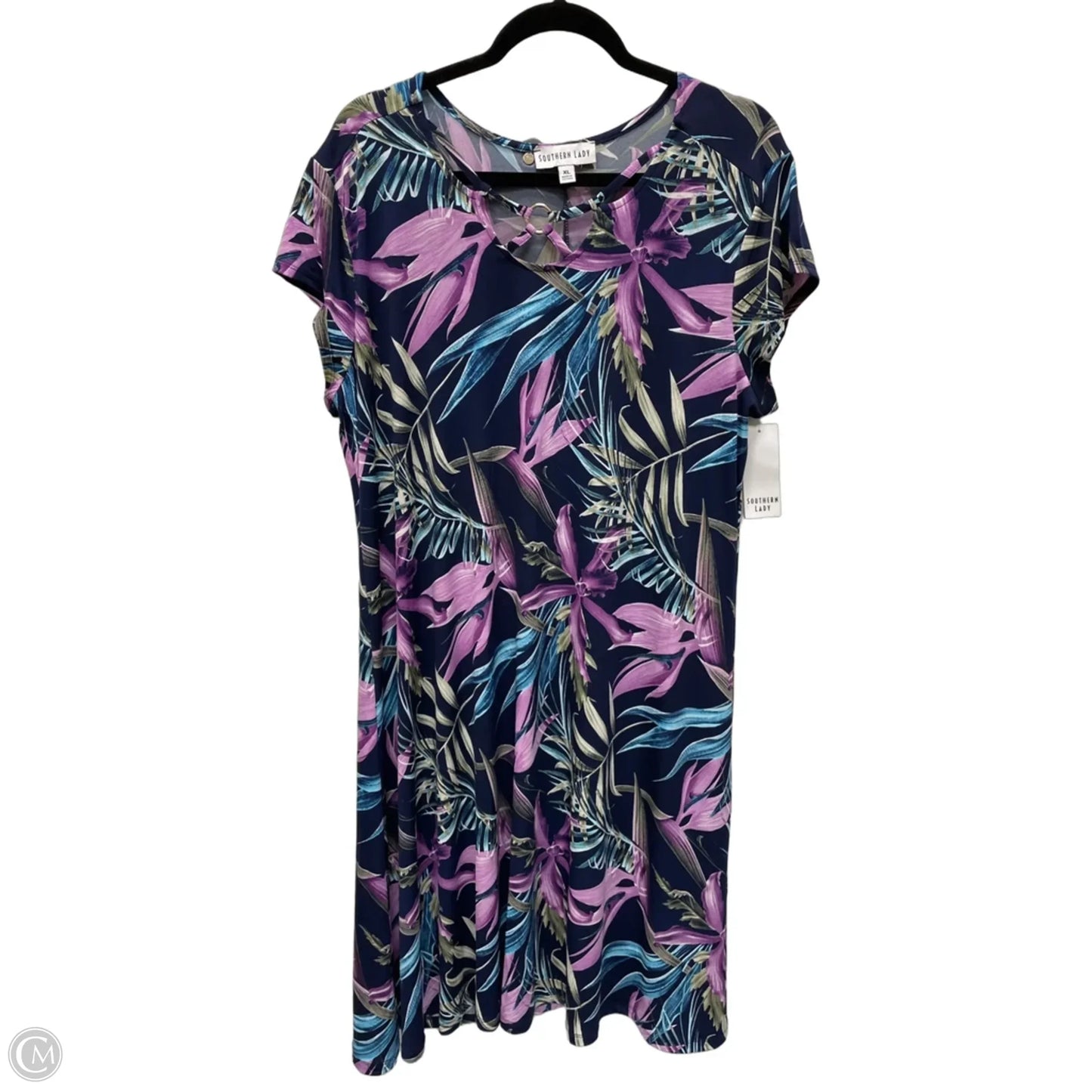Dress Casual Short By Clothes Mentor In Floral Print, Size: Xl