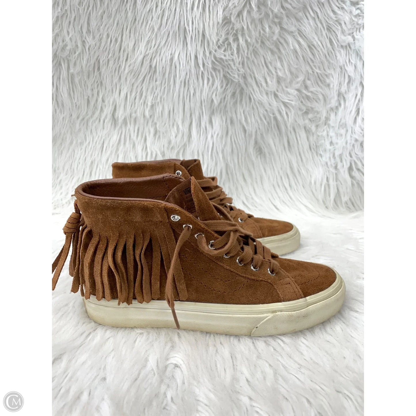 Shoes Sneakers By Vans In Brown, Size: 7