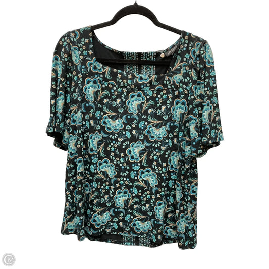 Blouse Short Sleeve By J. Jill In Floral Print, Size: M