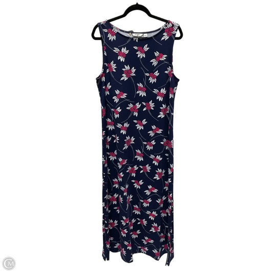 Dress Casual Maxi By Liz Claiborne In Floral Print, Size: L