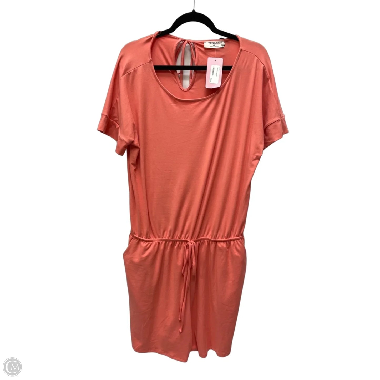 Romper By Zenana In Orange, Size: 1x