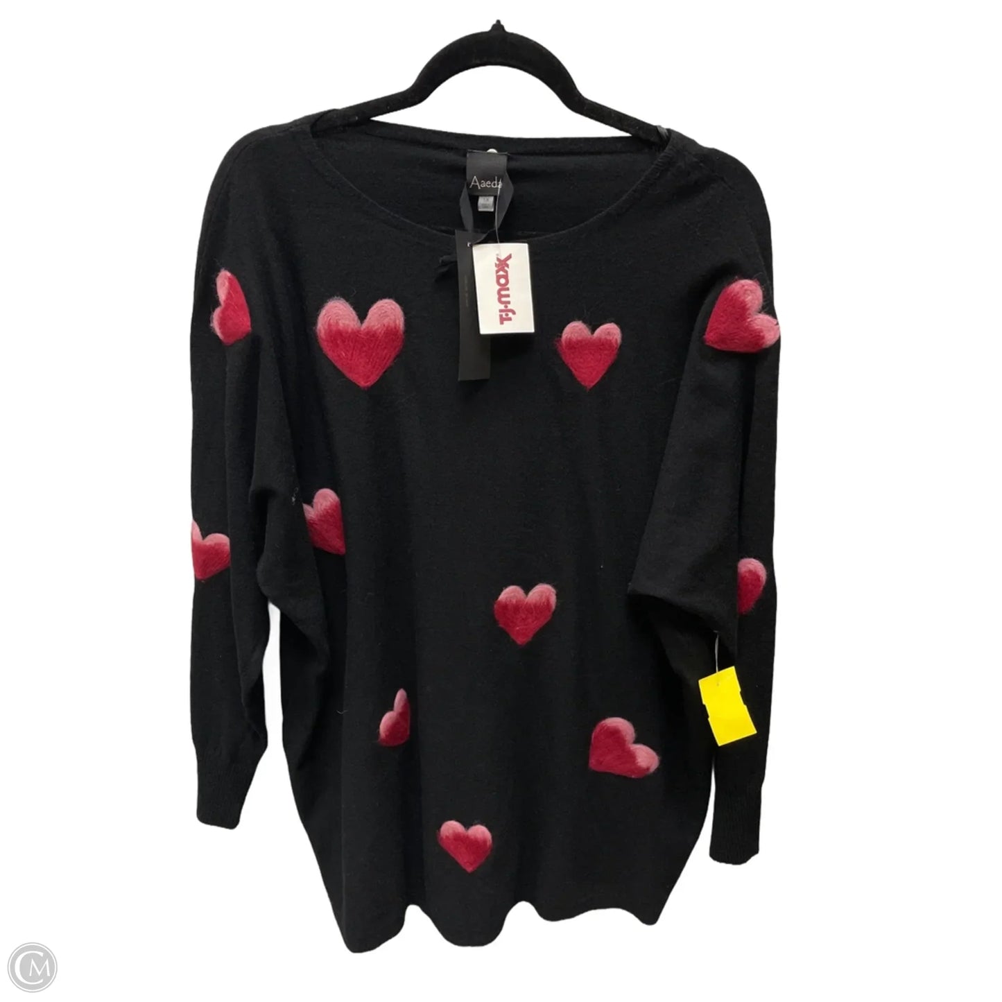 Sweater By Aaeda In Black & Red, Size: 1x