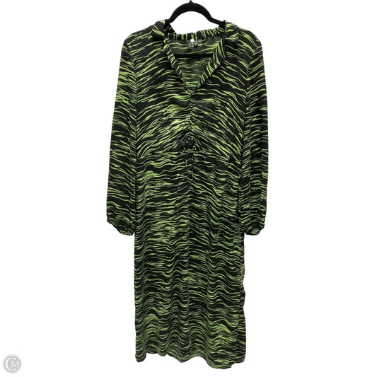 Dress Casual Maxi By Vero Moda In Black & Green, Size: 2x