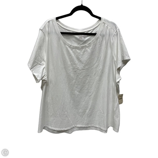 Top Short Sleeve By Coldwater Creek In White, Size: 3x