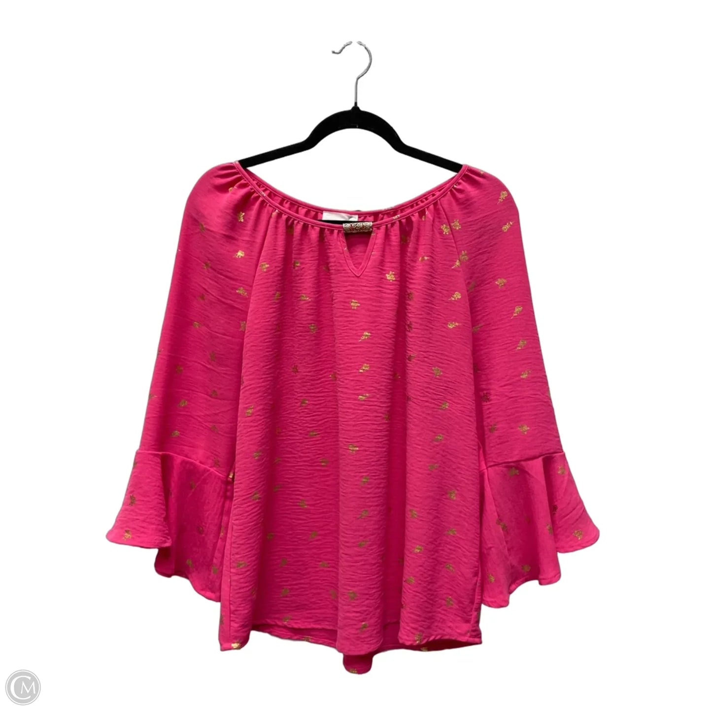 Top 3/4 Sleeve By Clothes Mentor In Floral Print, Size: M