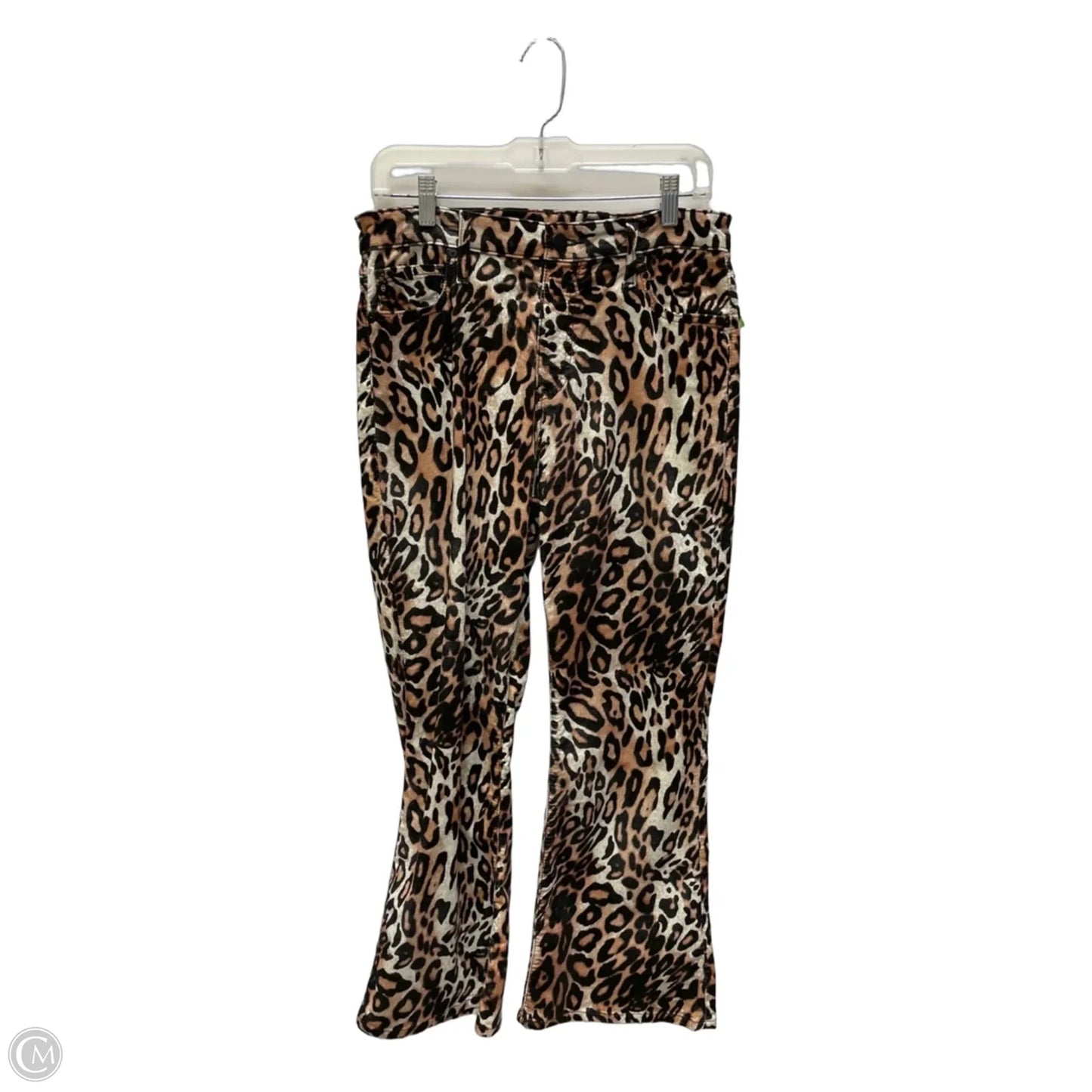 Pants Cropped By Adriano Goldschmied In Animal Print, Size: 14