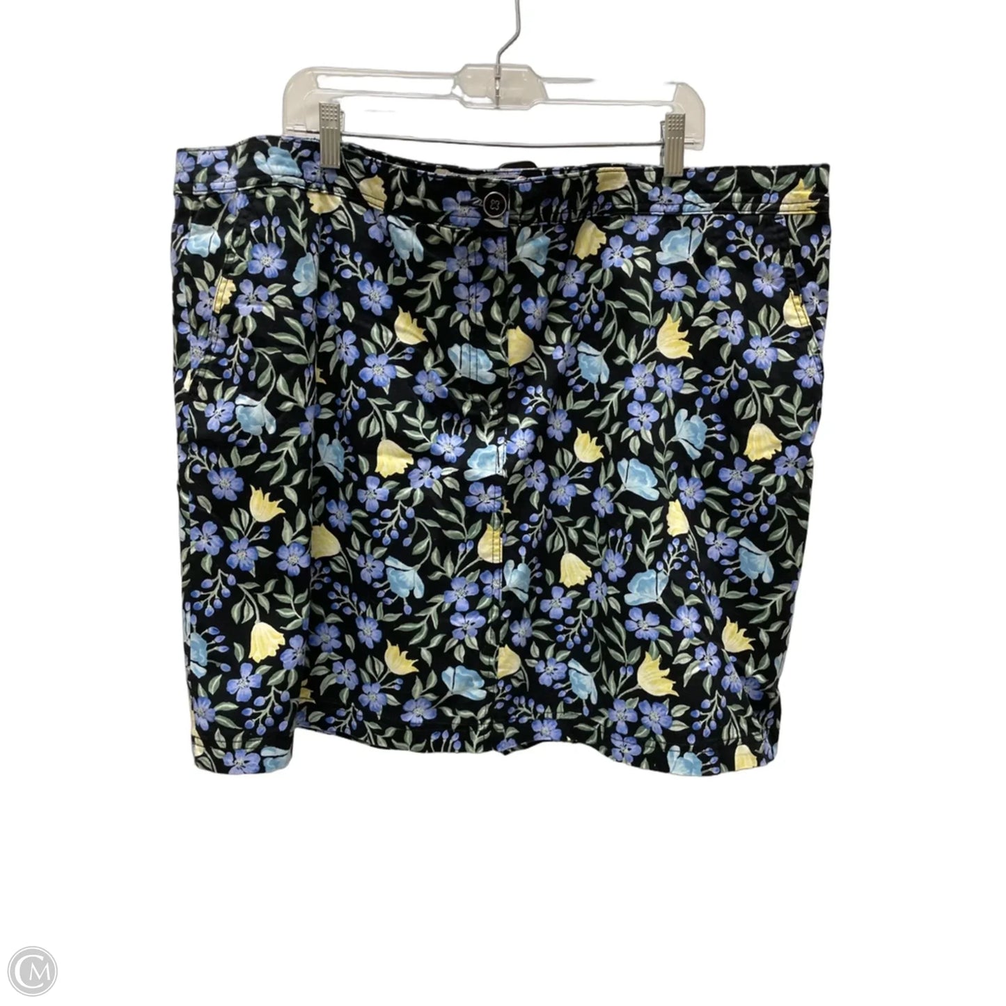 Skort By Karen Scott In Floral Print, Size: 22