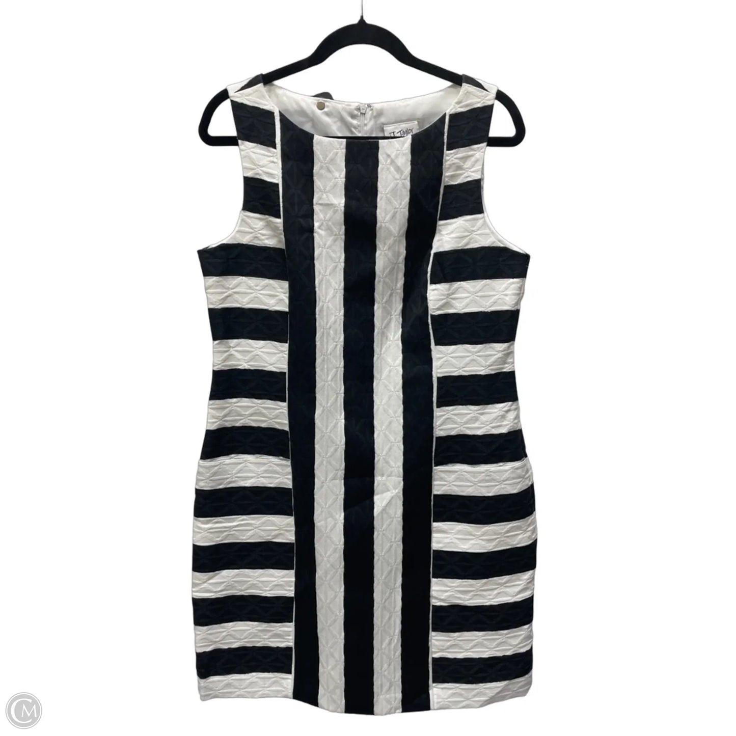Dress Work By J. TAYLOR  In Black & White, Size: L