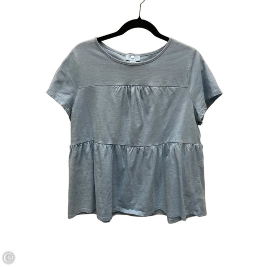 Top Short Sleeve By Cece In Blue, Size: L