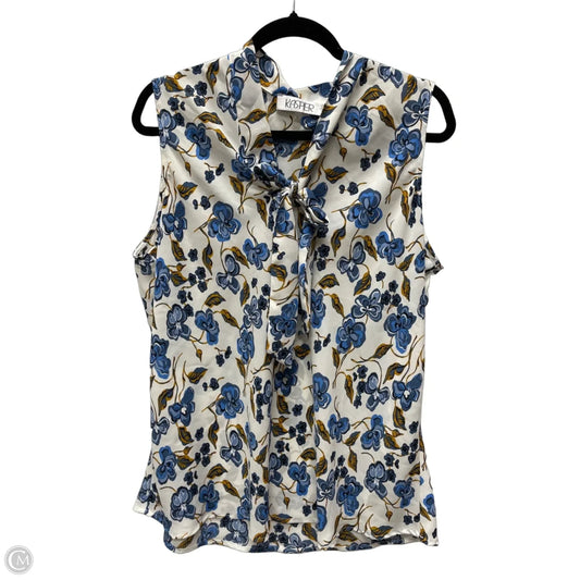 Blouse Sleeveless By Kasper In Floral Print, Size: Xl