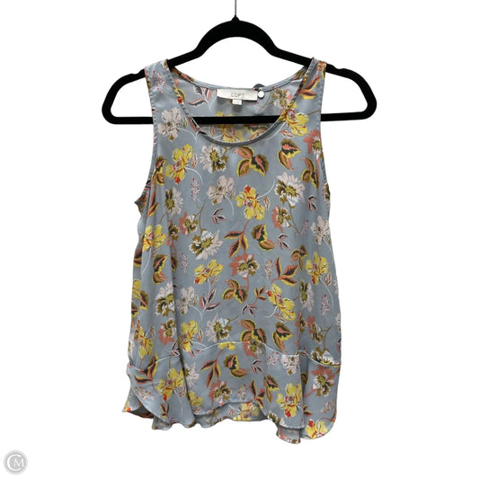 Blouse Sleeveless By Loft In Floral Print, Size: Xs