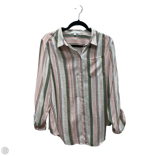 Top Long Sleeve By New Directions In Striped Pattern, Size: L