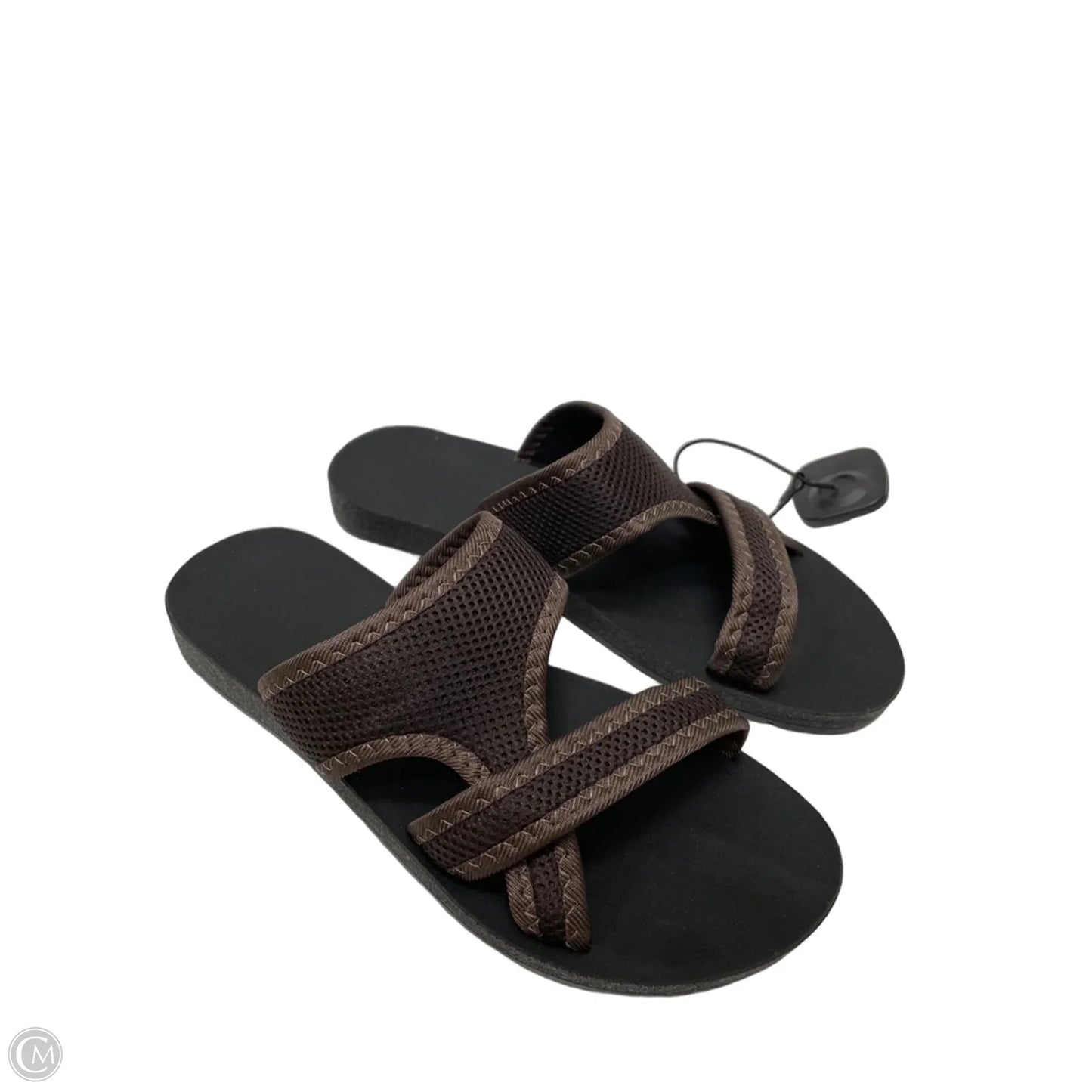 Sandals Flats By Cmf In Black & Brown, Size: 7.5