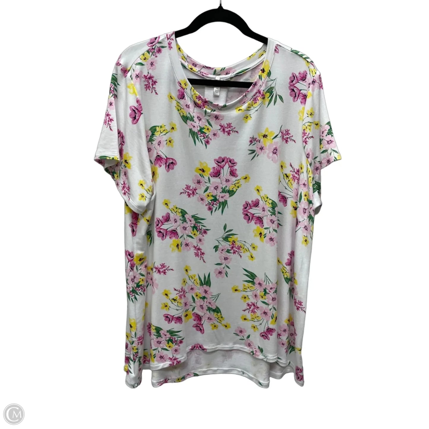 Top Short Sleeve By Crown And Ivy In Floral Print, Size: 3x