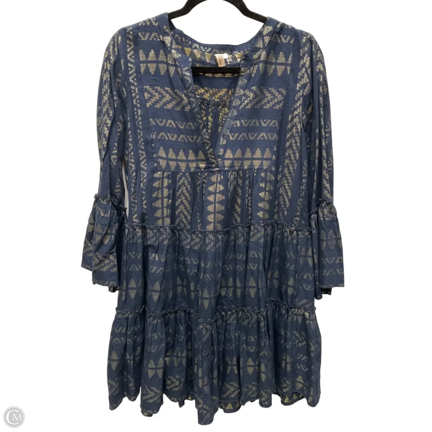 Dress Casual Short By Elan In Geometric Pattern, Size: S