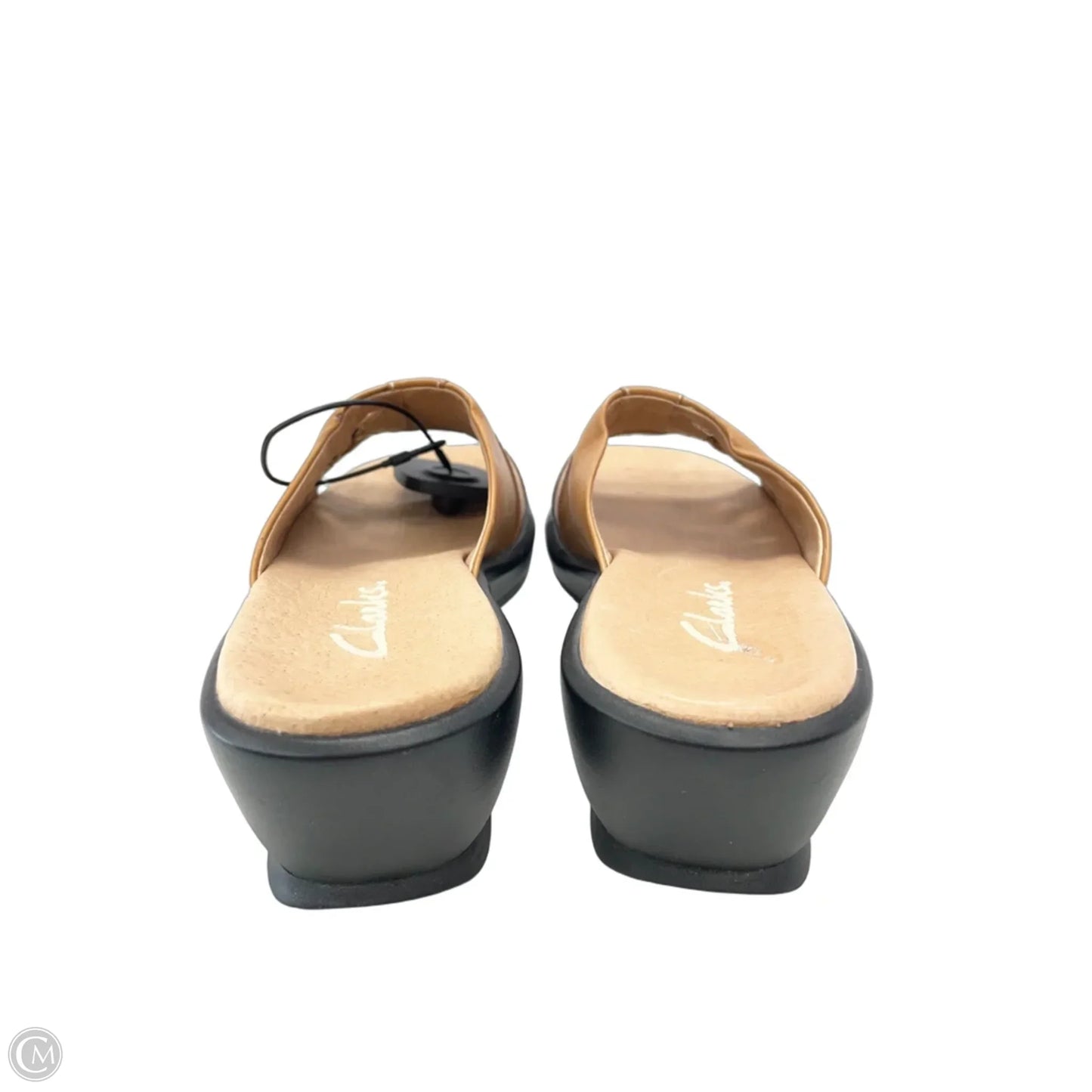 Sandals Heels Wedge By Clarks In Brown, Size: 7