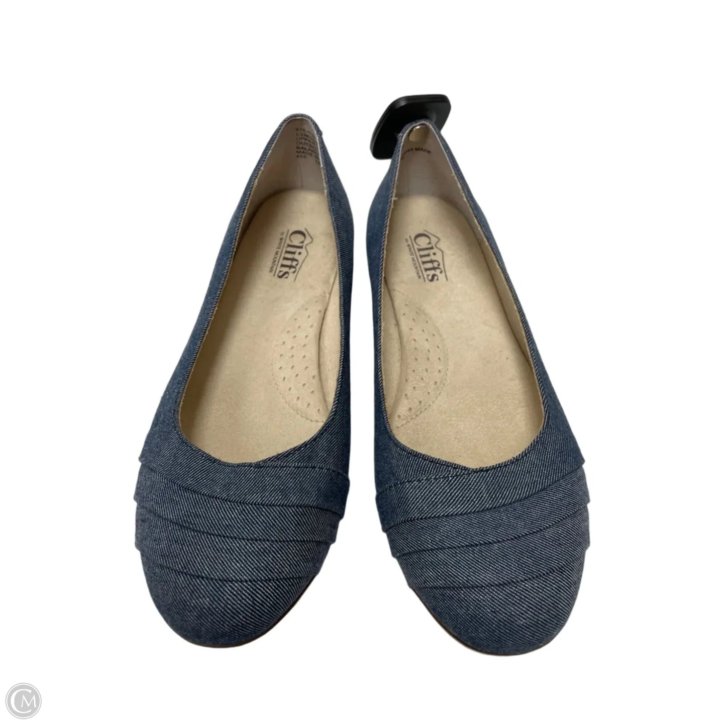 Shoes Flats By Cliffs By White Mountain In Blue Denim, Size: 7.5