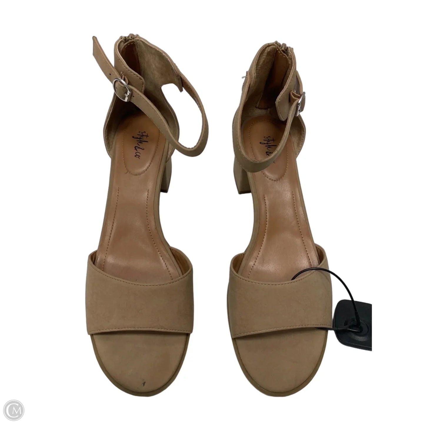 Sandals Heels Block By Style And Company In Tan, Size: 11