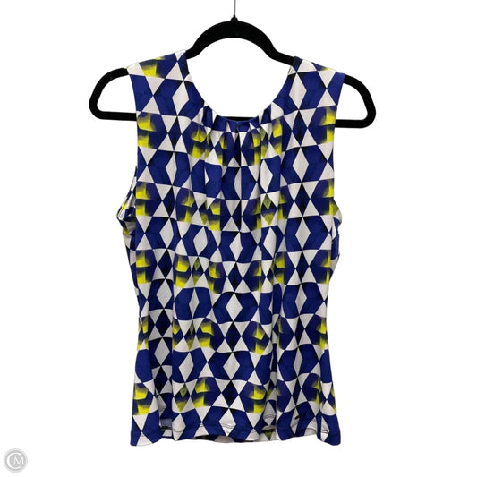 Top Sleeveless By Calvin Klein In Geometric Pattern, Size: L