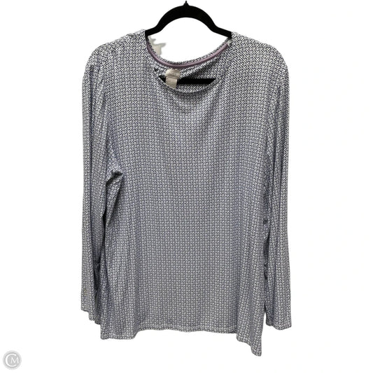 Top Long Sleeve By Chicos In Floral Print, Size: Xl