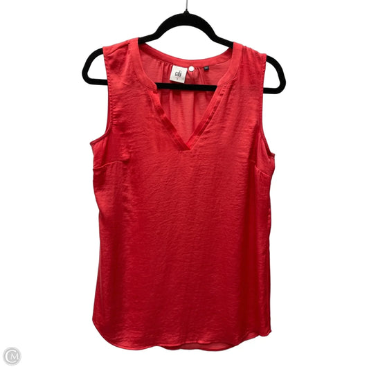 Top Sleeveless By Cabi In Red, Size: S
