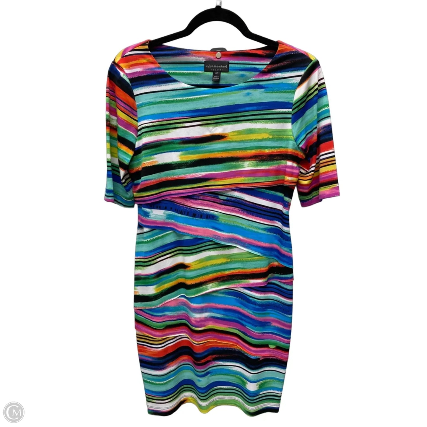 Dress Casual Short By Connected Apparel In Striped Pattern, Size: S