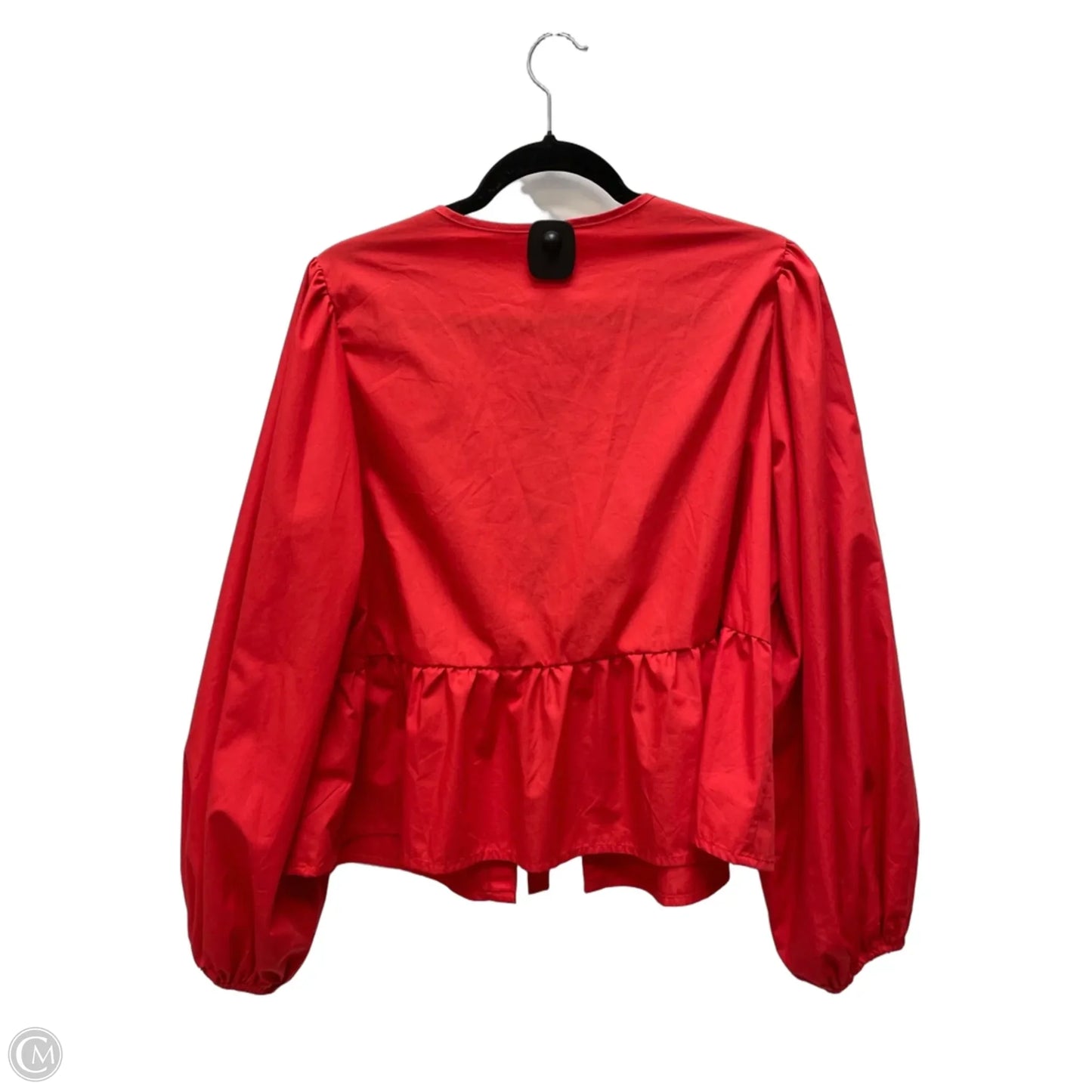 Top Long Sleeve By Shein In Red, Size: 1x