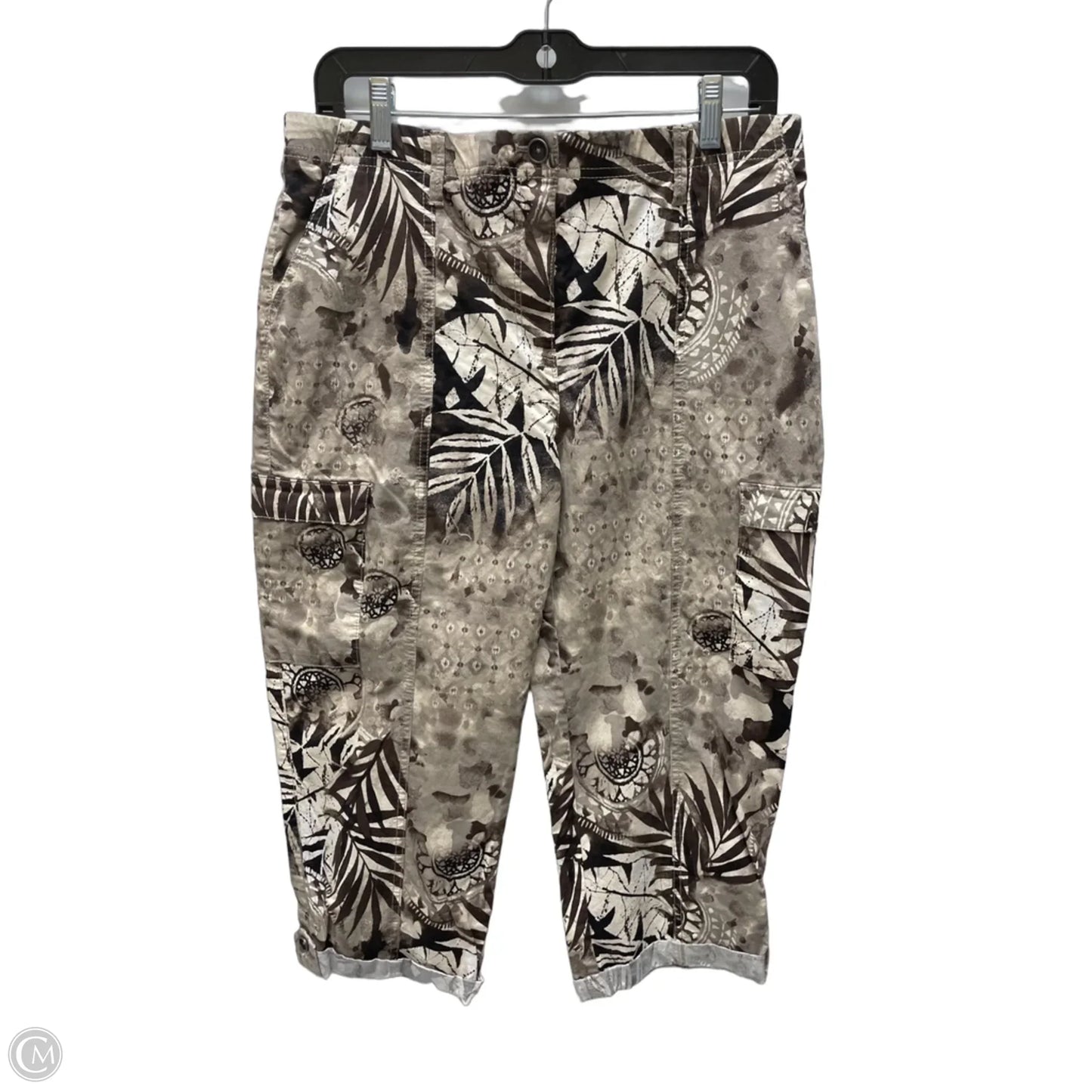 Pants Cropped By Chicos In Floral Print, Size: 10