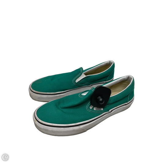 Shoes Sneakers By Vans In Green & White, Size: 7