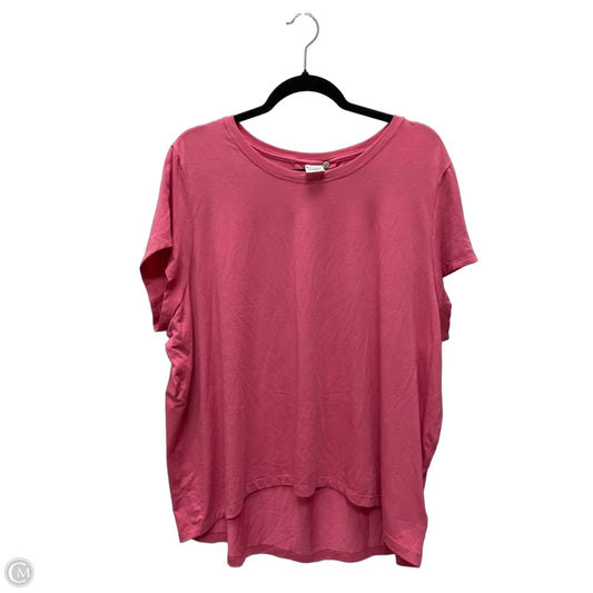 Athletic Top Short Sleeve By Athleta In Pink, Size: Xl