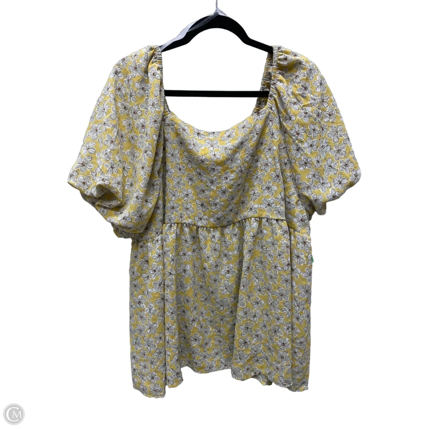 Blouse Short Sleeve By Hayden La In Floral Print, Size: 1x