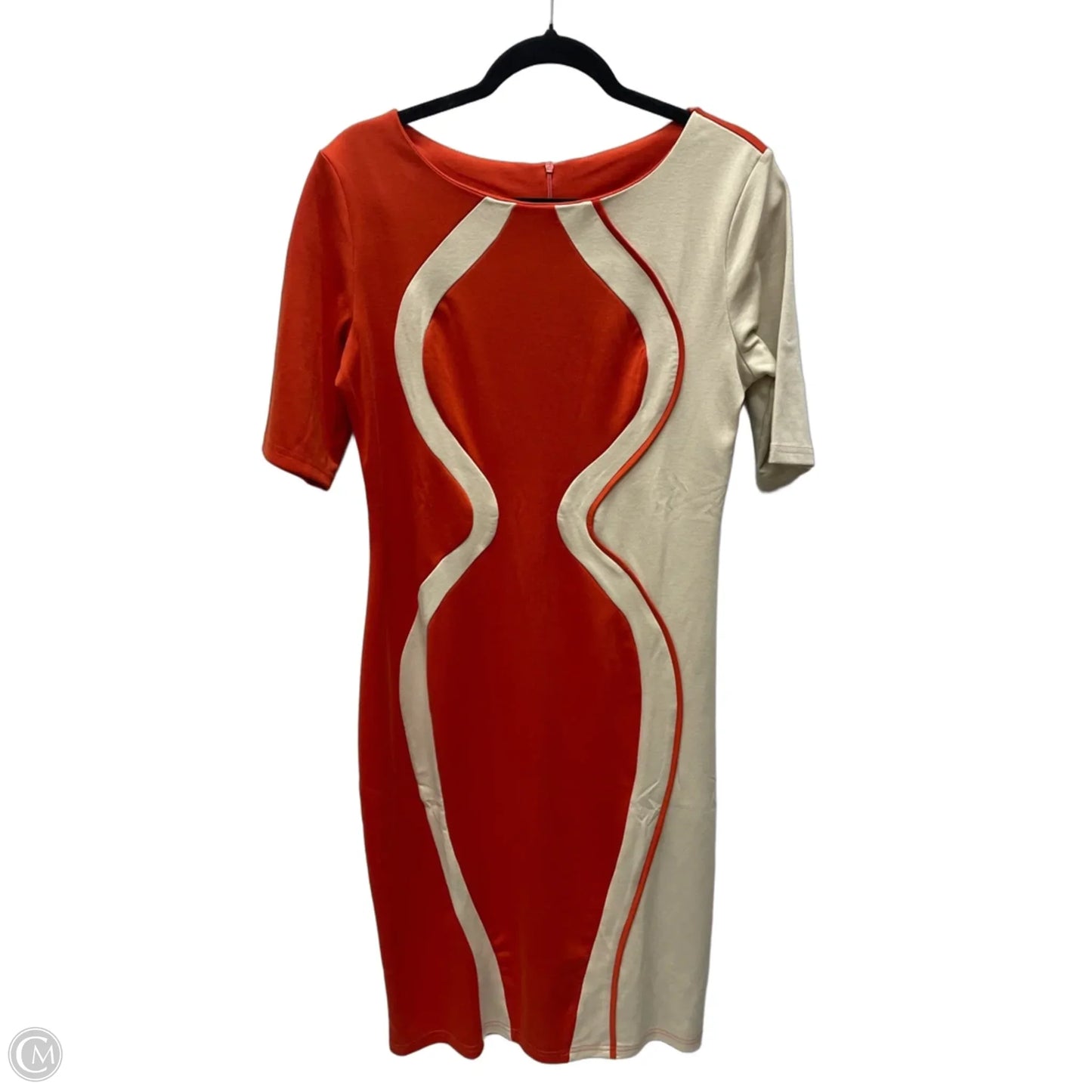 Dress Work By Clothes Mentor In Orange & Tan, Size: Xl