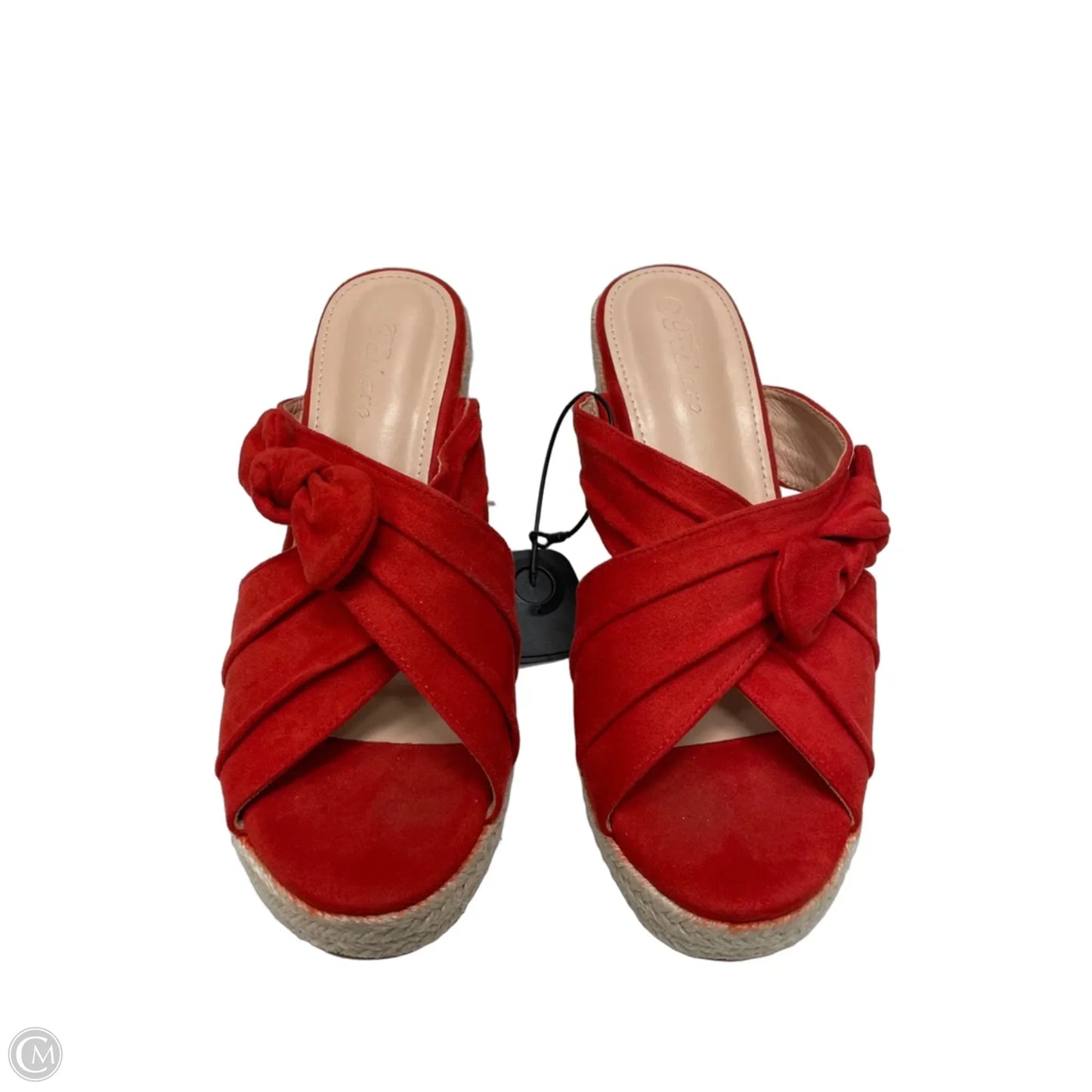 Sandals Heels Wedge By Cme In Red, Size: 10