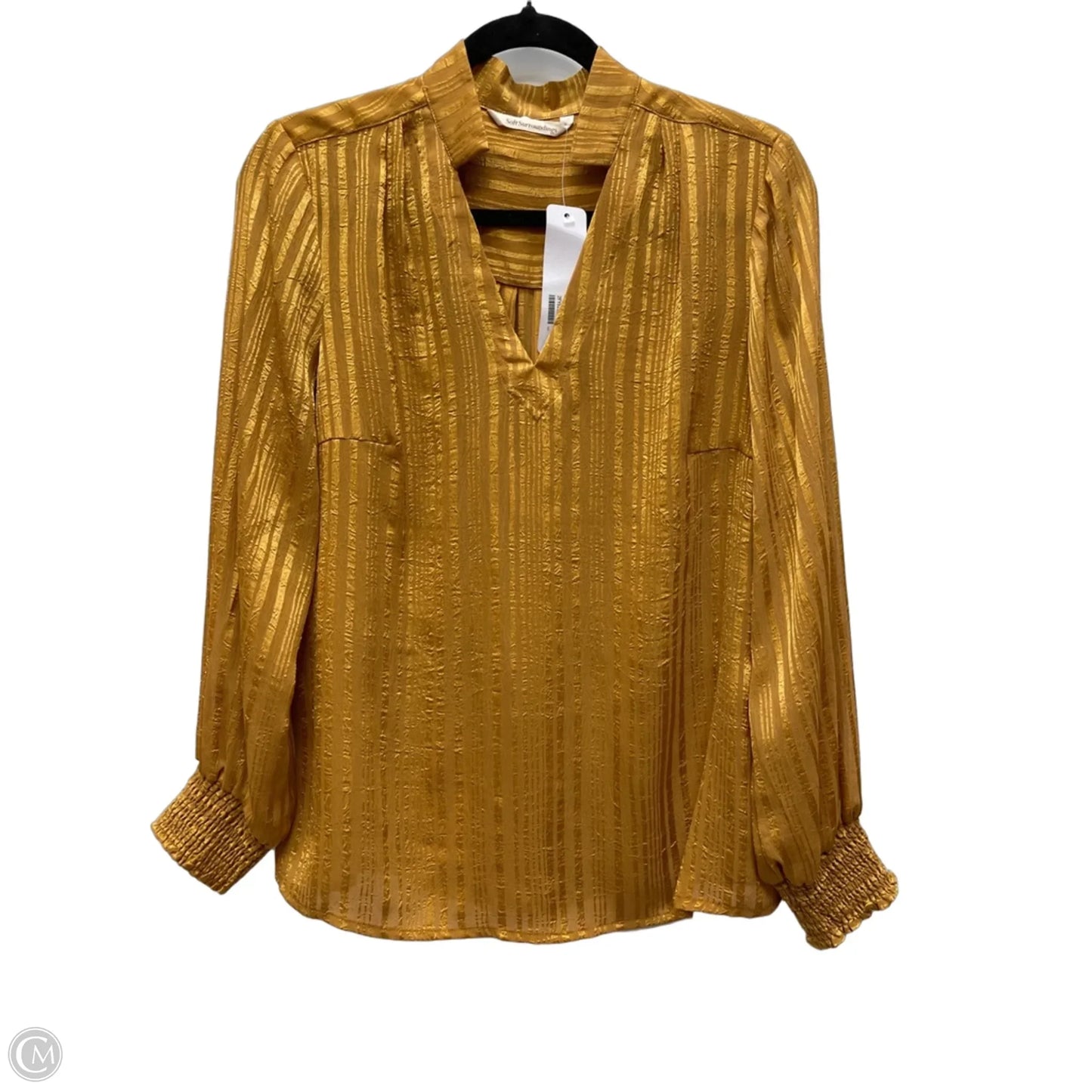 Blouse Long Sleeve By Soft Surroundings In Orange, Size: S