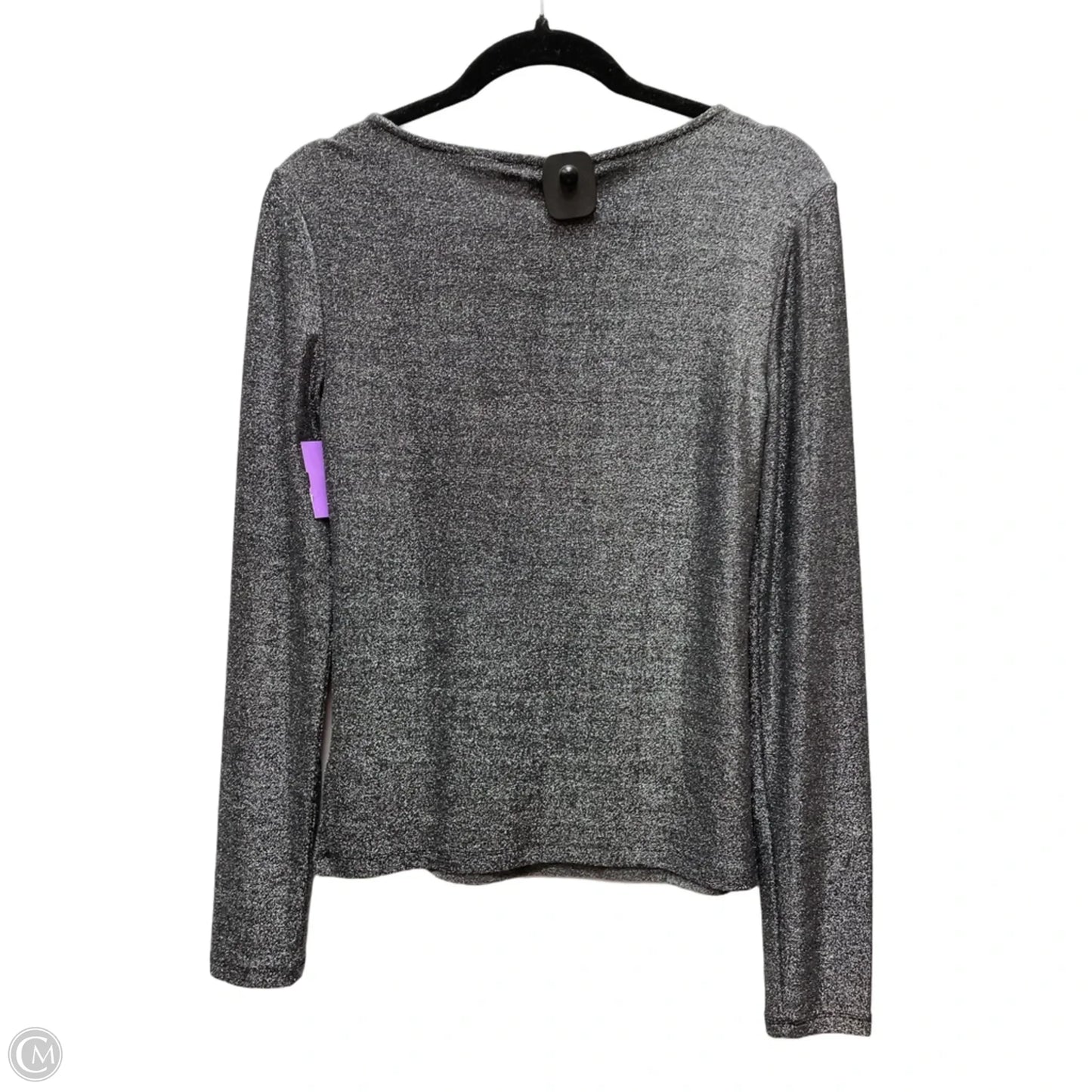 Blouse Long Sleeve By Gap In Grey, Size: S
