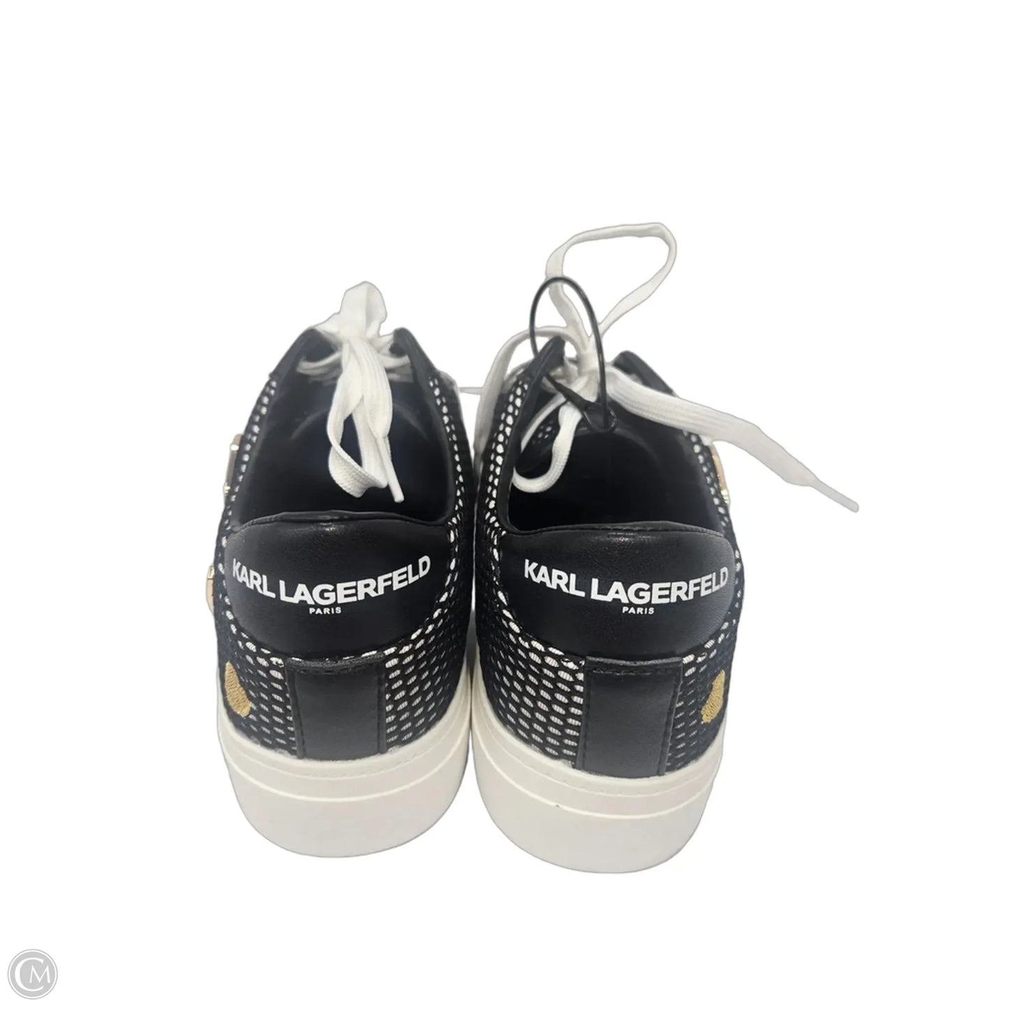 Shoes Designer By Karl Lagerfeld In Black & White, Size: 9