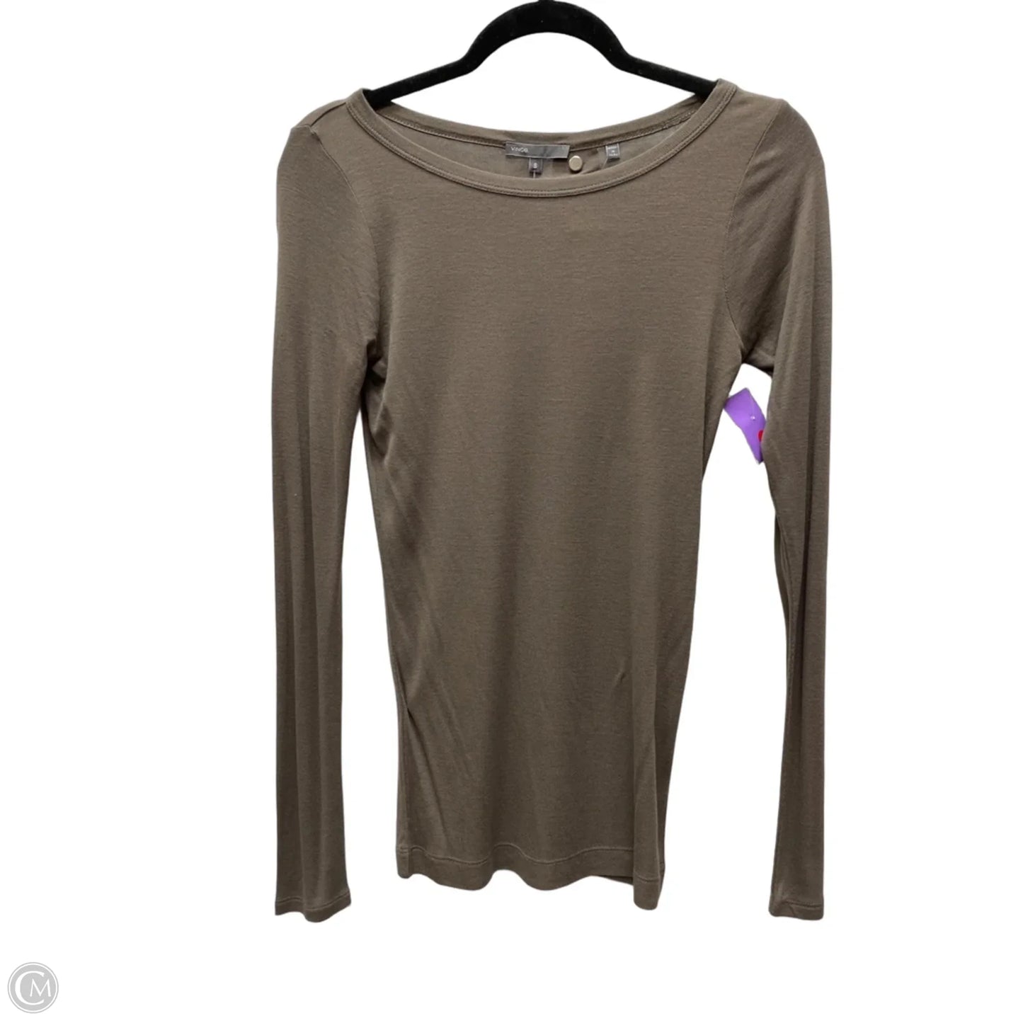Top Long Sleeve By Vince In Brown, Size: S