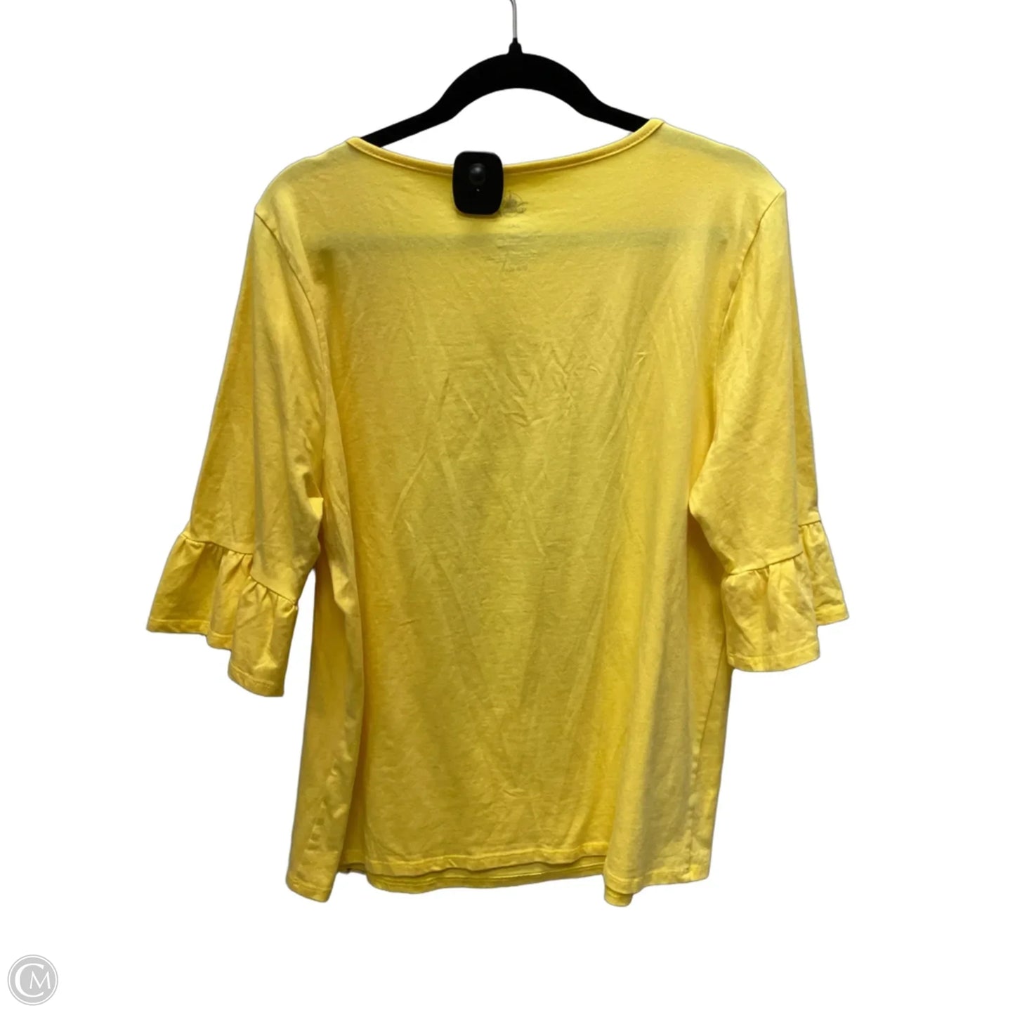 Top Short Sleeve By Disney In Yellow, Size: 2x