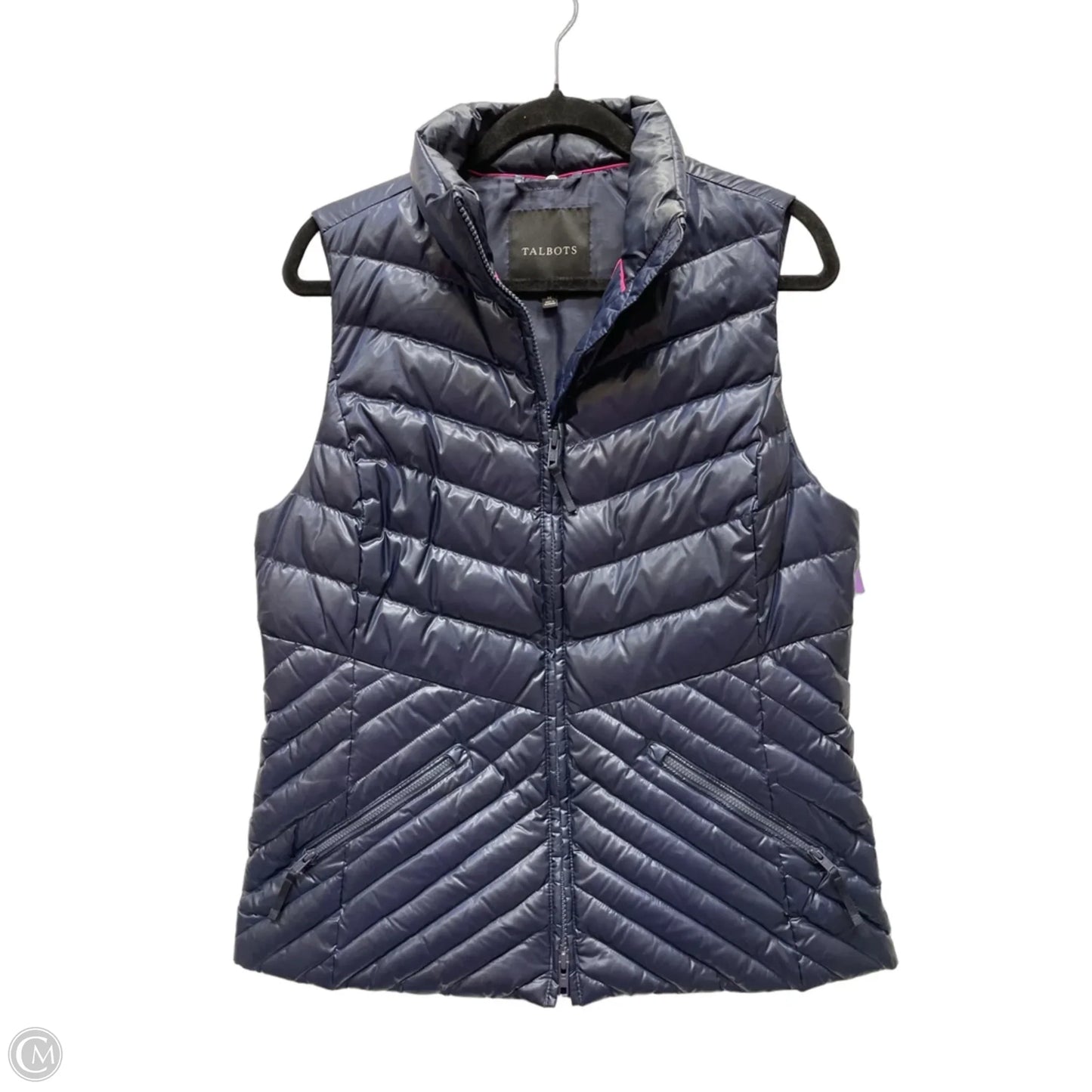 Vest Puffer & Quilted By Talbots In Navy, Size: M