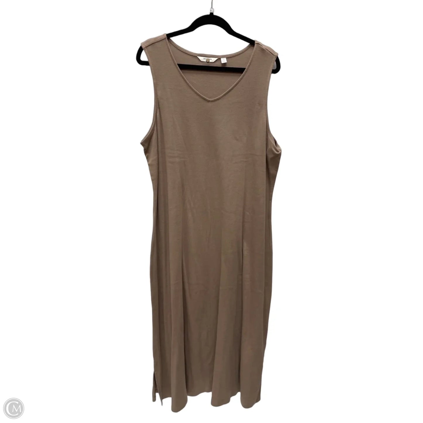 Dress Casual Maxi By Liz Claiborne In Brown, Size: 2x