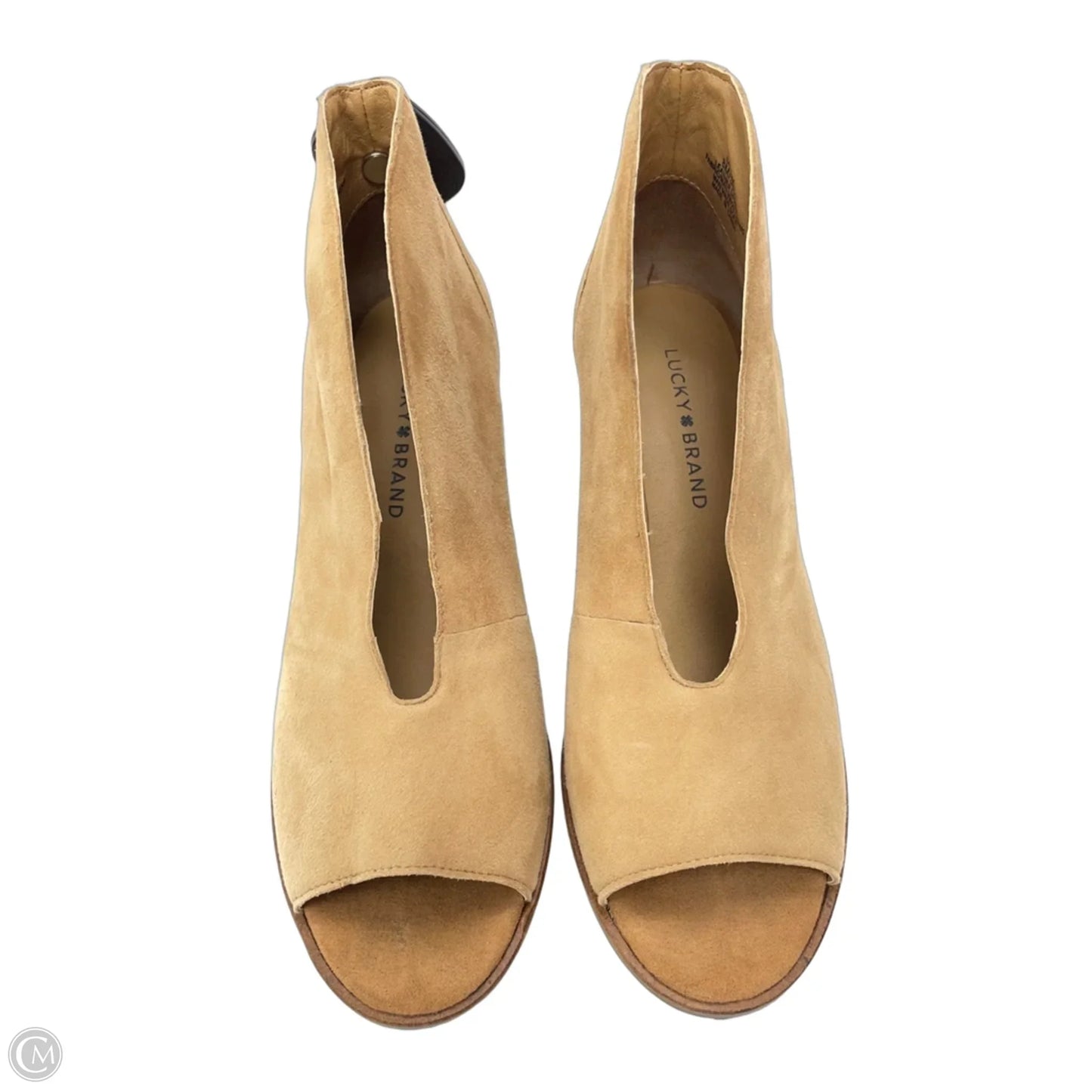 Shoes Heels Block By Lucky Brand In Brown & Tan, Size: 8