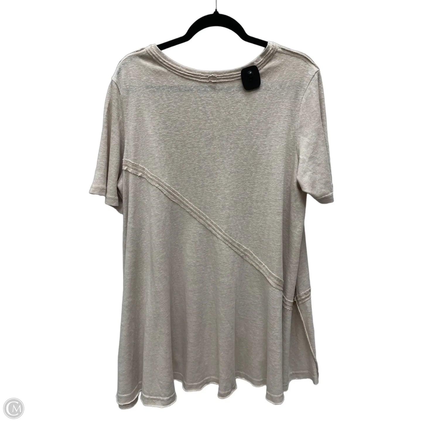 Tunic Short Sleeve By Easel In Tan, Size: M