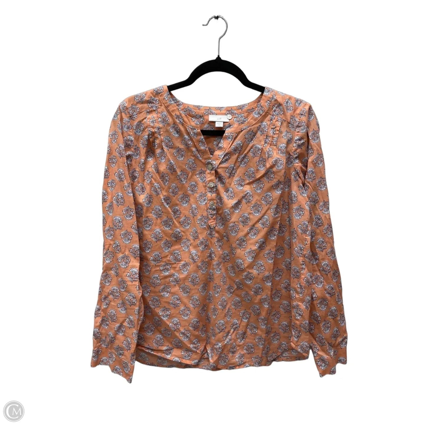 Top Long Sleeve By J. Jill In Floral Print, Size: Xs