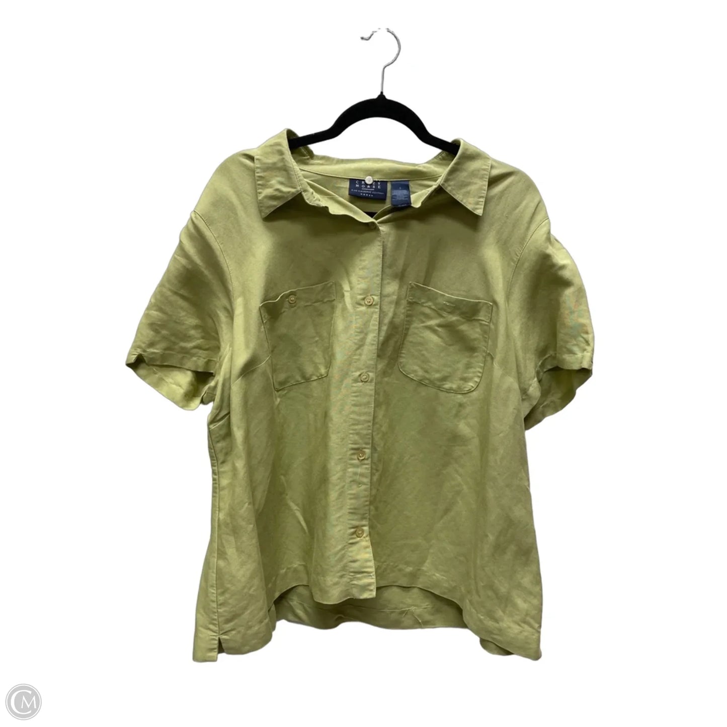Top Short Sleeve By Crazy Horse In Green, Size: 2x
