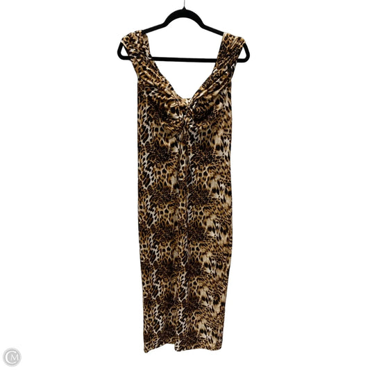 Dress Casual Short By Fashion Nova In Animal Print, Size: 1x