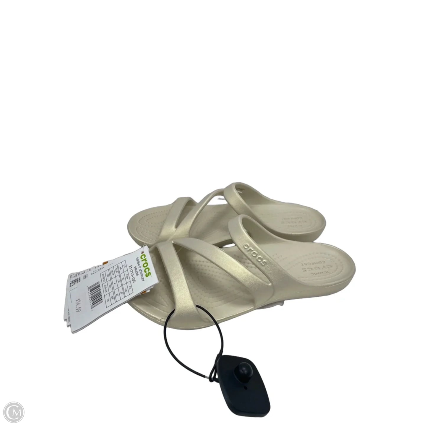 Sandals Flats By Crocs In Beige, Size: 6